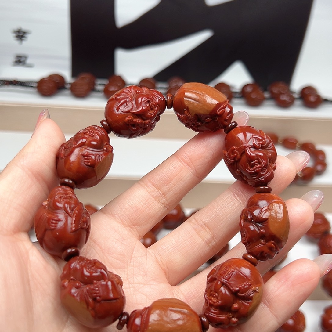 爷***调手串橄榄核财神手串