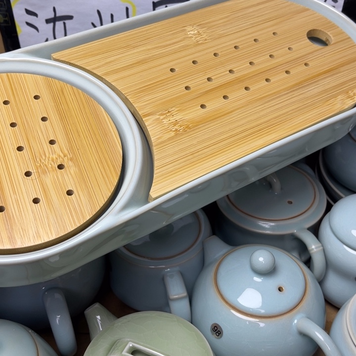 凶***哥汝州原矿原釉微瑕茶盘