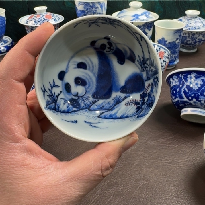i*e景德镇手工艺熊猫杯