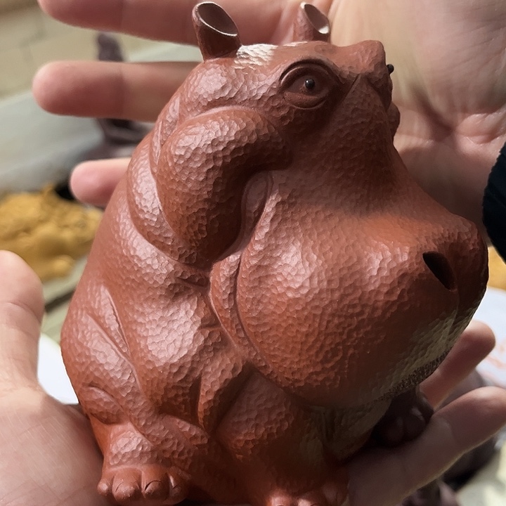 自***你茶宠紫砂紫砂河马