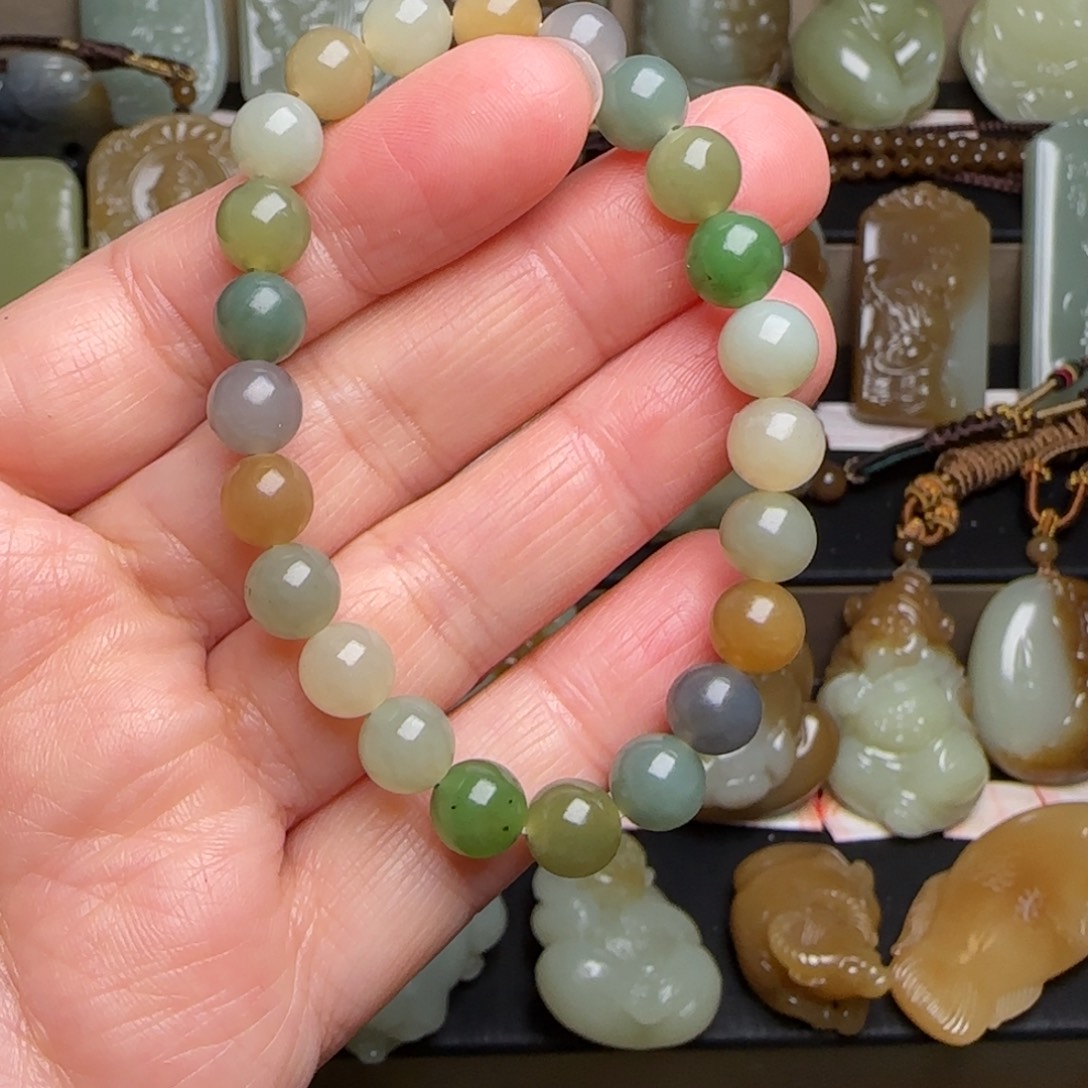 和田玉未镶嵌手链