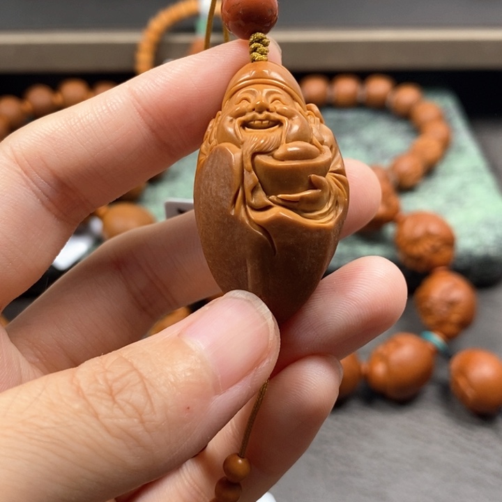 橄榄核手串/手链包衣财神