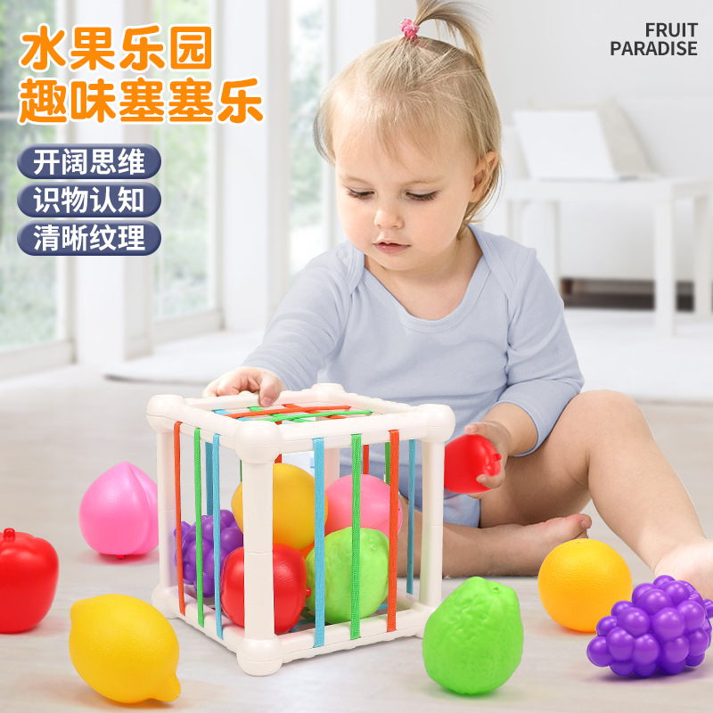 婴儿玩具0-12个月宝宝玩具益智早教抓握趣味彩虹水果塞塞乐 6
