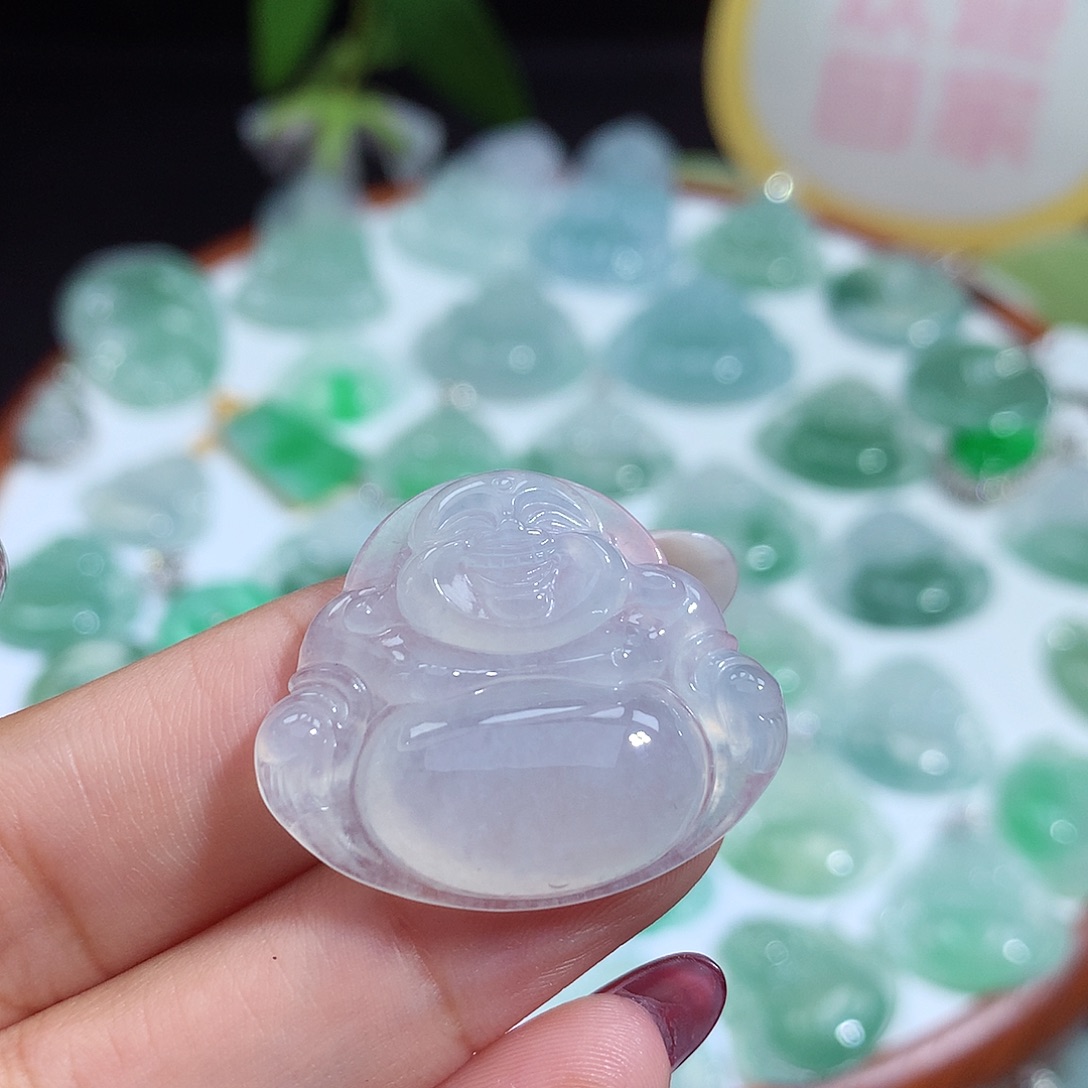 娜***王翡翠未镶嵌颈饰佛公