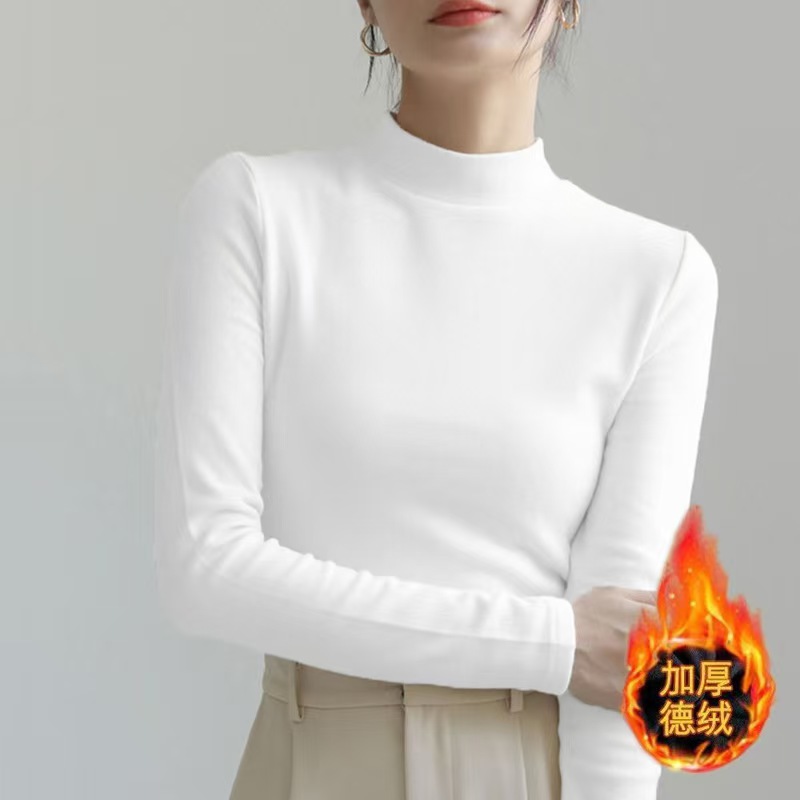 秋冬女装德绒高领打底衫