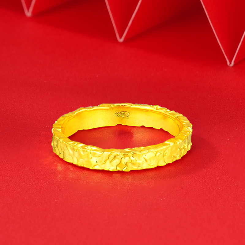 【北北专享】足金999 碎冰冰戒 BP 91174