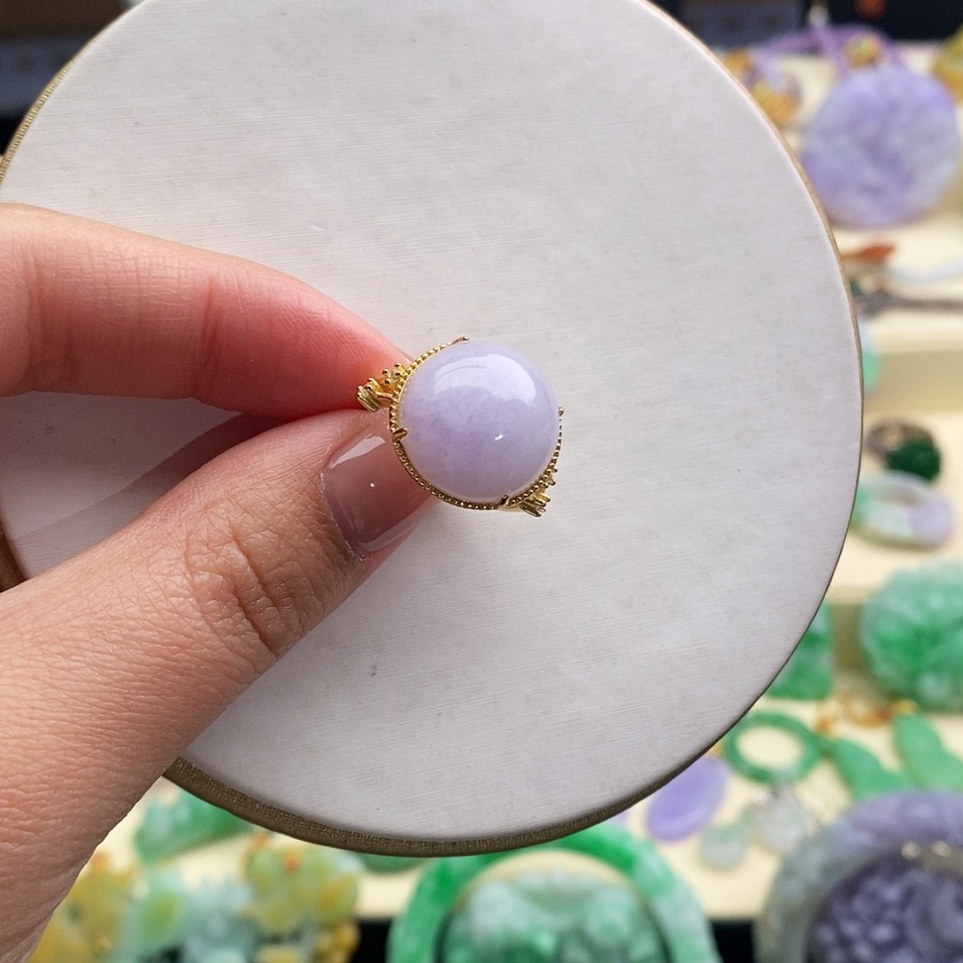 翡翠未镶嵌戒指戒指