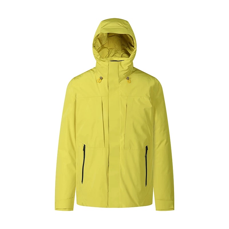 利郎【拒水羽绒】男款户外休闲连帽羽绒服加厚防风保暖白鸭绒外套