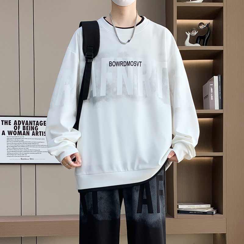 保罗悦洋秋季新品男士圆领休闲卫衣潮流美式ins加大长袖t恤189