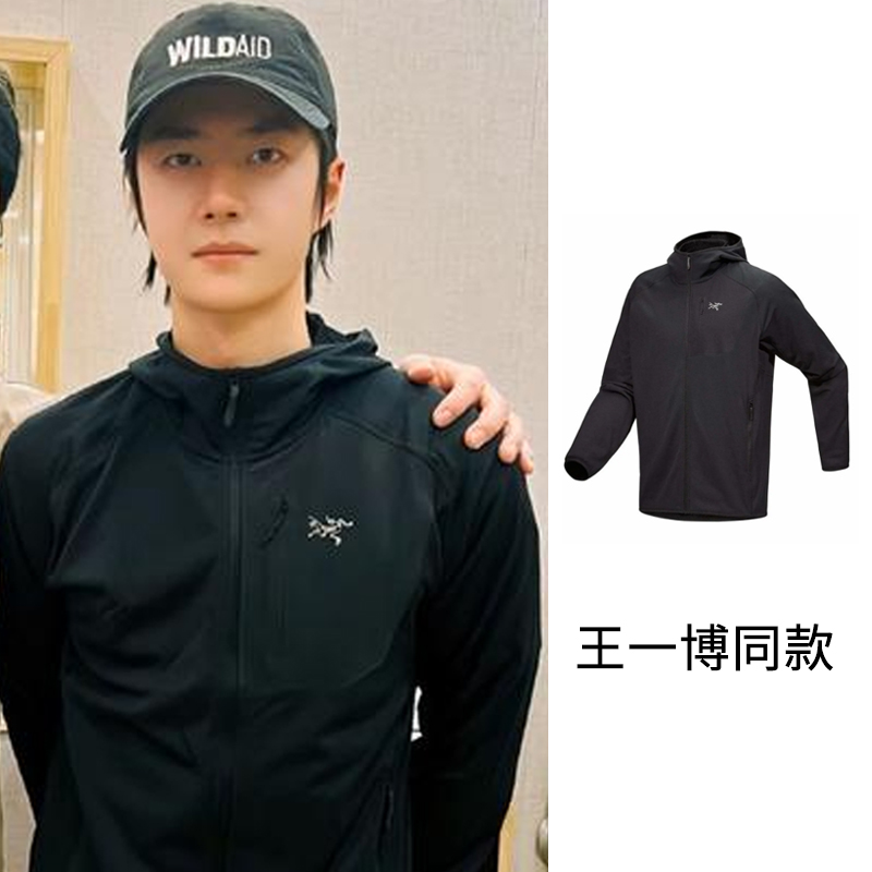 ARC'TERYX/始祖鸟DELTA 纯色全拉链抓绒连帽夹克外套 男款