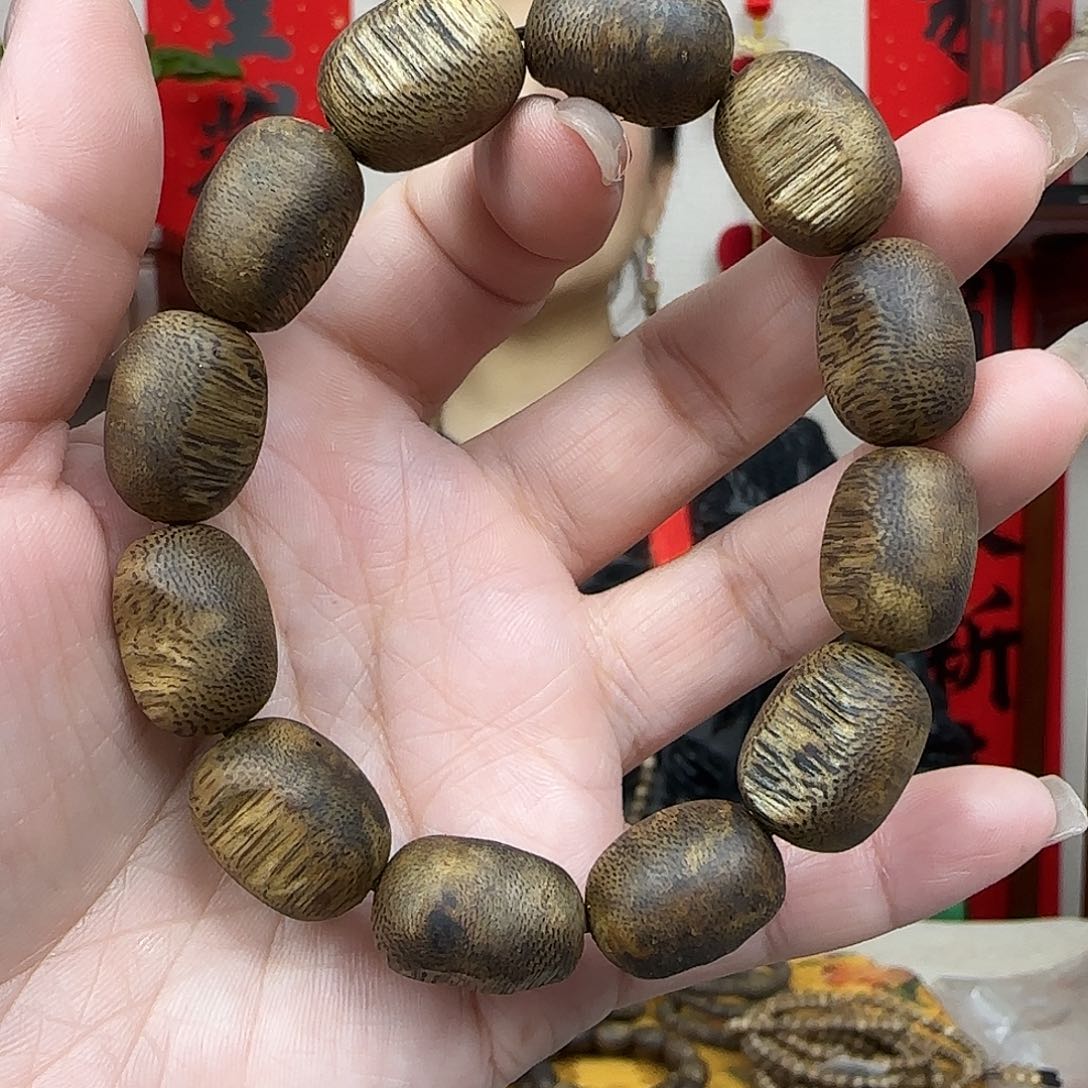 沉香手串随型留疤开窗绿棋单圈多样性发一