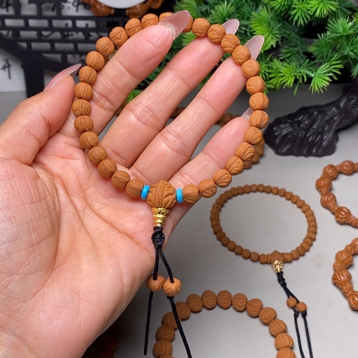 桃核手串玉龙脊手持