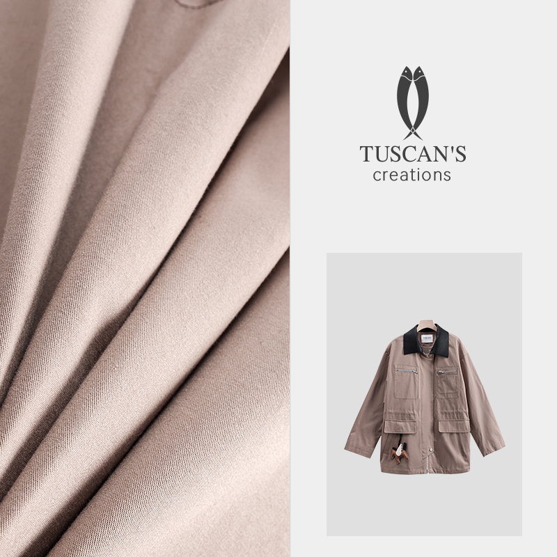 TUSCAN'S CREATIONS秋冬百搭女士短款风衣简约通勤外套时代双鱼