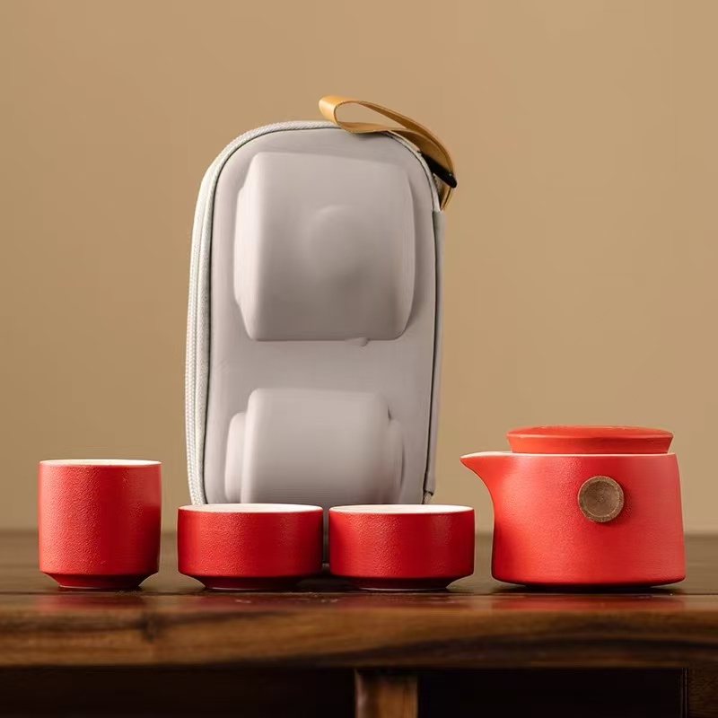 路宝红 一壶三杯户外便携式家用旅行茶具95