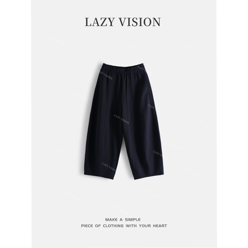 LAZYVISION通勤长裤西装裤抽绳秋冬阔腿ZMD-31728