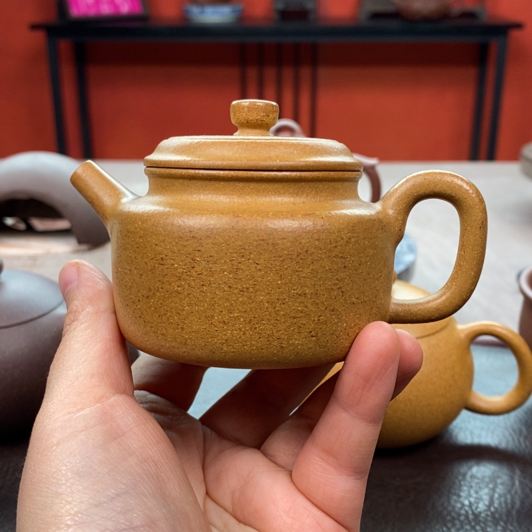 e***麟茶壶紫砂黄金段德钟130cc精工半手