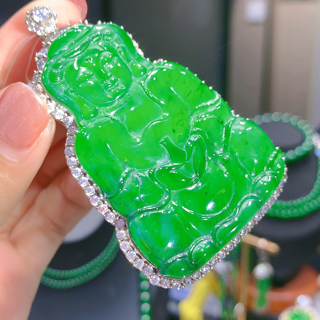 翡翠颈饰银S925镶嵌7甄选