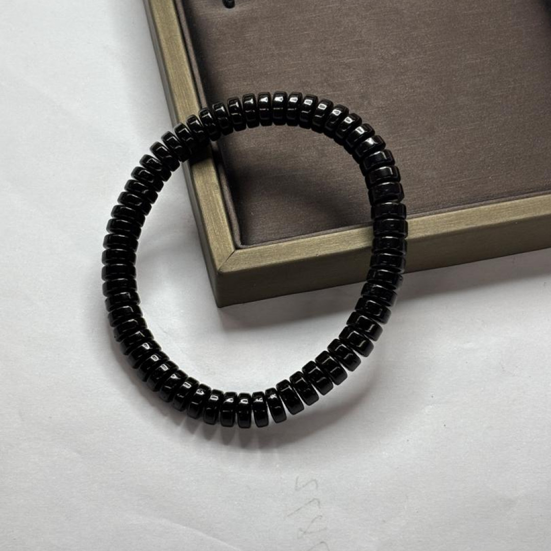 A604 黑椰蒂药片手串7mm