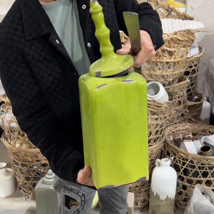 瓶高度49厘米口径10厘米微瑕捡漏针眼