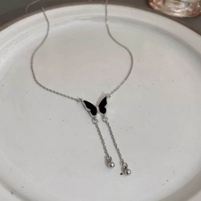 铜合金亚克力项链 链女ins轻奢高级设计感锁骨链气质百搭网红配饰