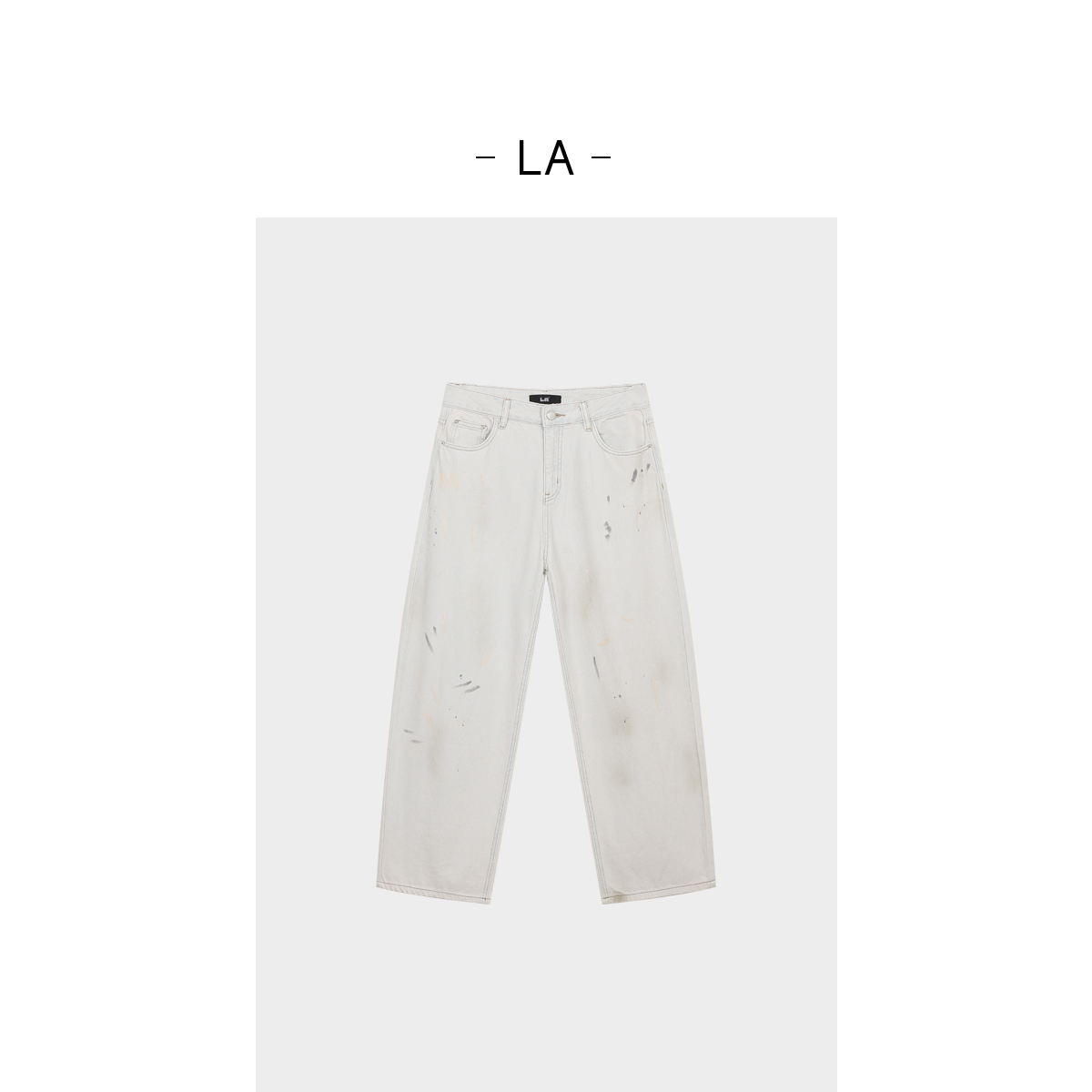 LA  漂白 手工手绘做旧 脏脏牛仔裤 25574