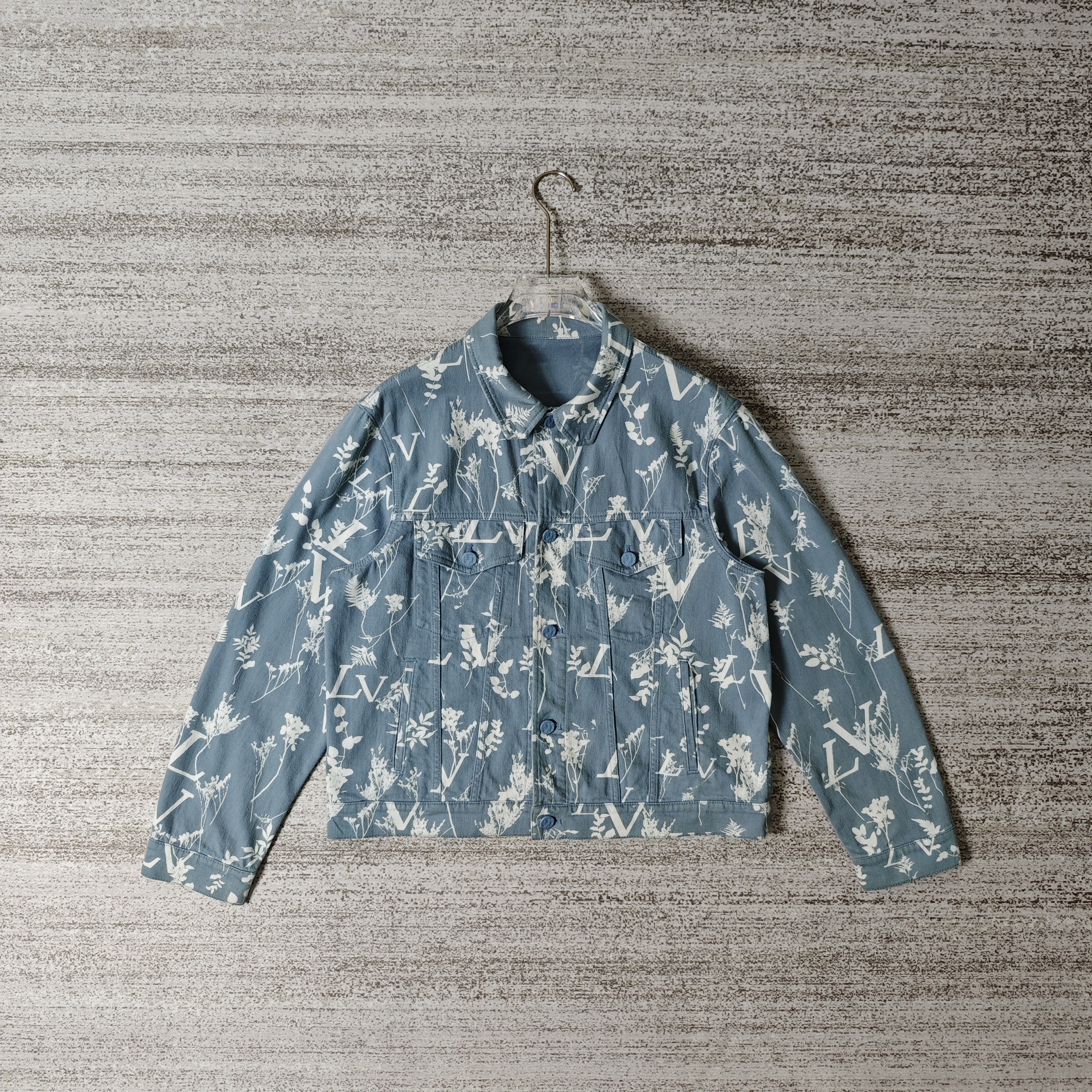 99新 LouisVuitton/路易威登 麦穗满印单排扣翻领夹克/54码＃5121