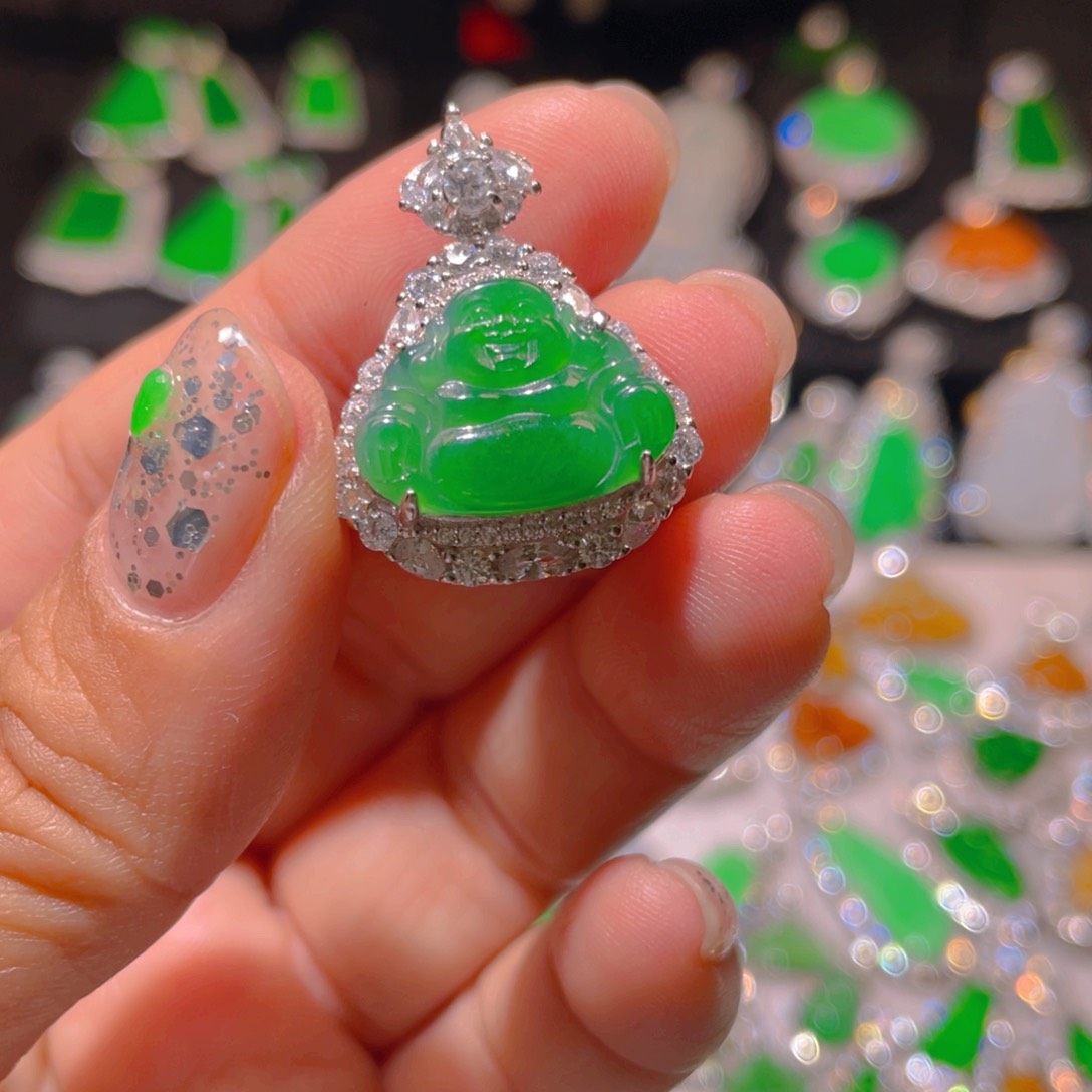 翡翠银S925镶嵌颈饰精品