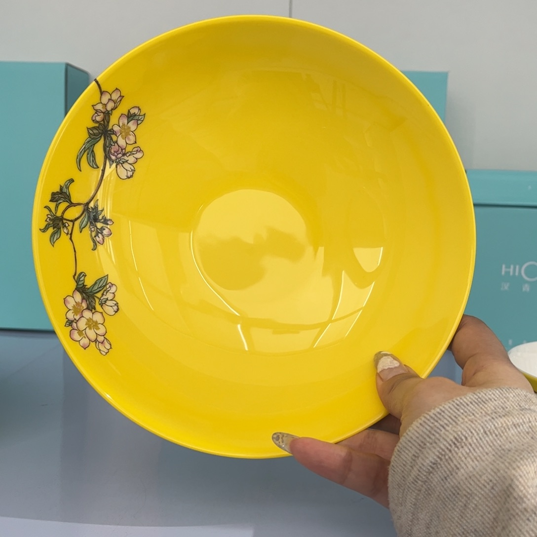 瓷片春华秋实19cm汤盘