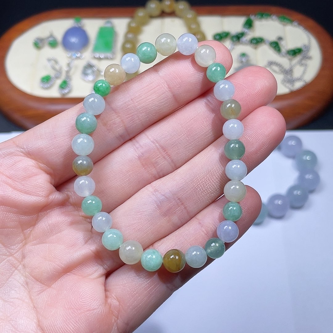 翡翠手链未镶嵌手串