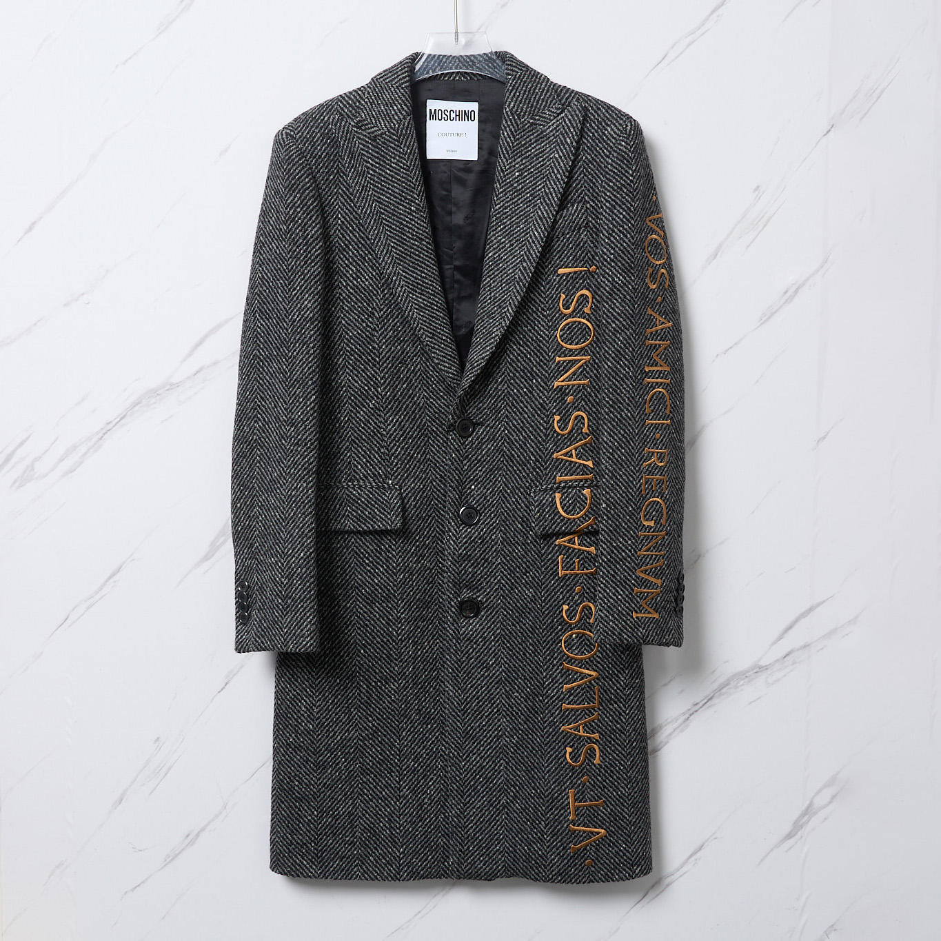 Moschino重工刺绣毛呢大衣MNGU00446