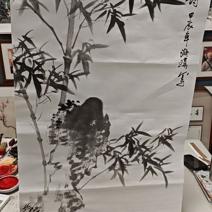 国画贾海瑞老师现场定制