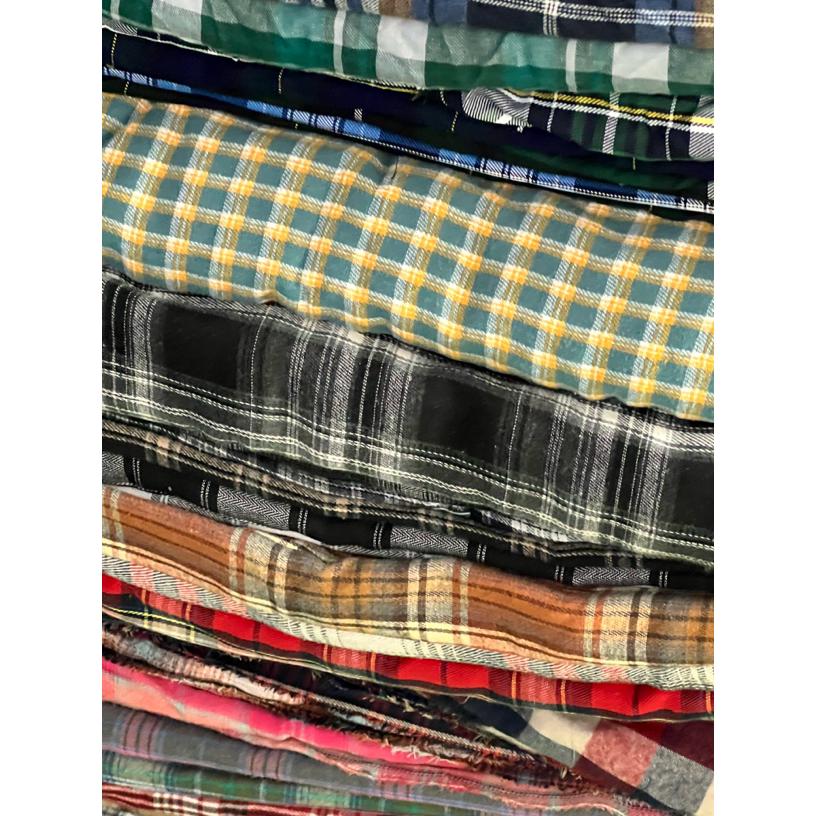 多种款式手工布料 色织格子涤棉等