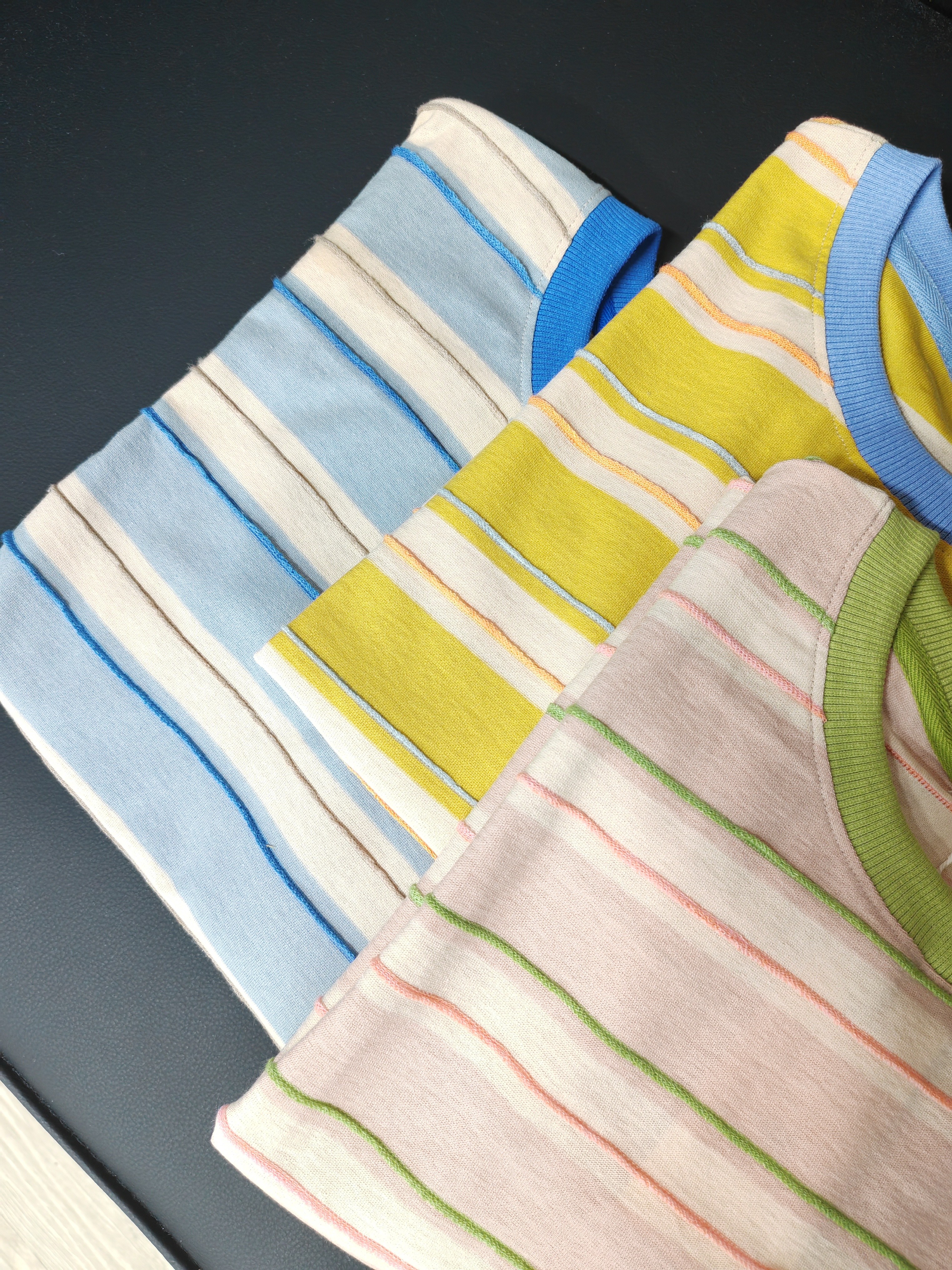 蛋家撞色条纹短袖Z