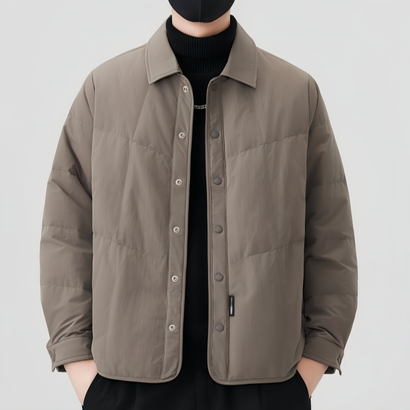 赞仕白鸭绒翻领加厚保暖羽绒服男士冬季户外防风宽松男款外套6695