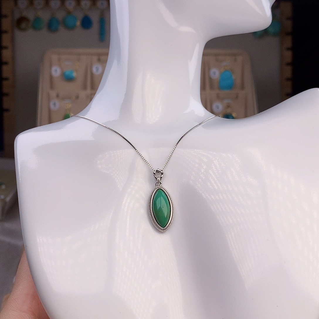 绿松石戒指银S925镶嵌