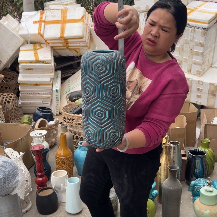 摆件高度36厘米口径8厘米微瑕捡漏