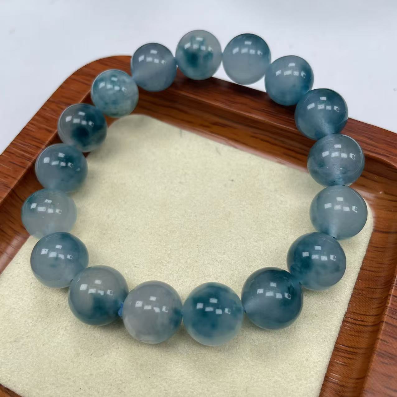 A91飘花蓝水12mm手串时尚百搭男女款多样发货其一