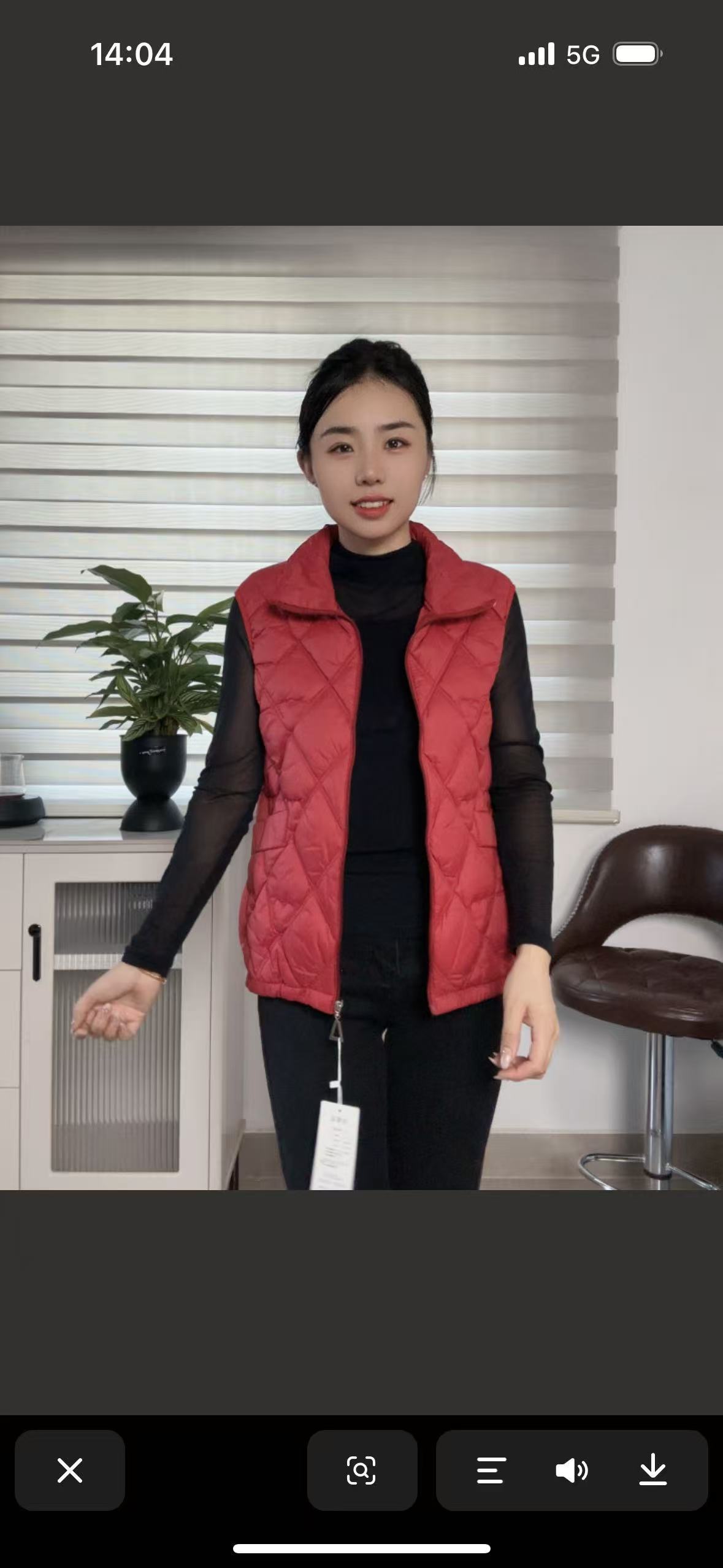 新款秋冬百搭格子女立领拉链显瘦马夹口袋纯色宽松2025