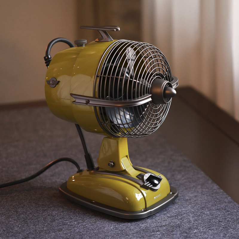【虫子小院】复古飞机头风扇静音香薰摇头经典台扇家用空气循环扇