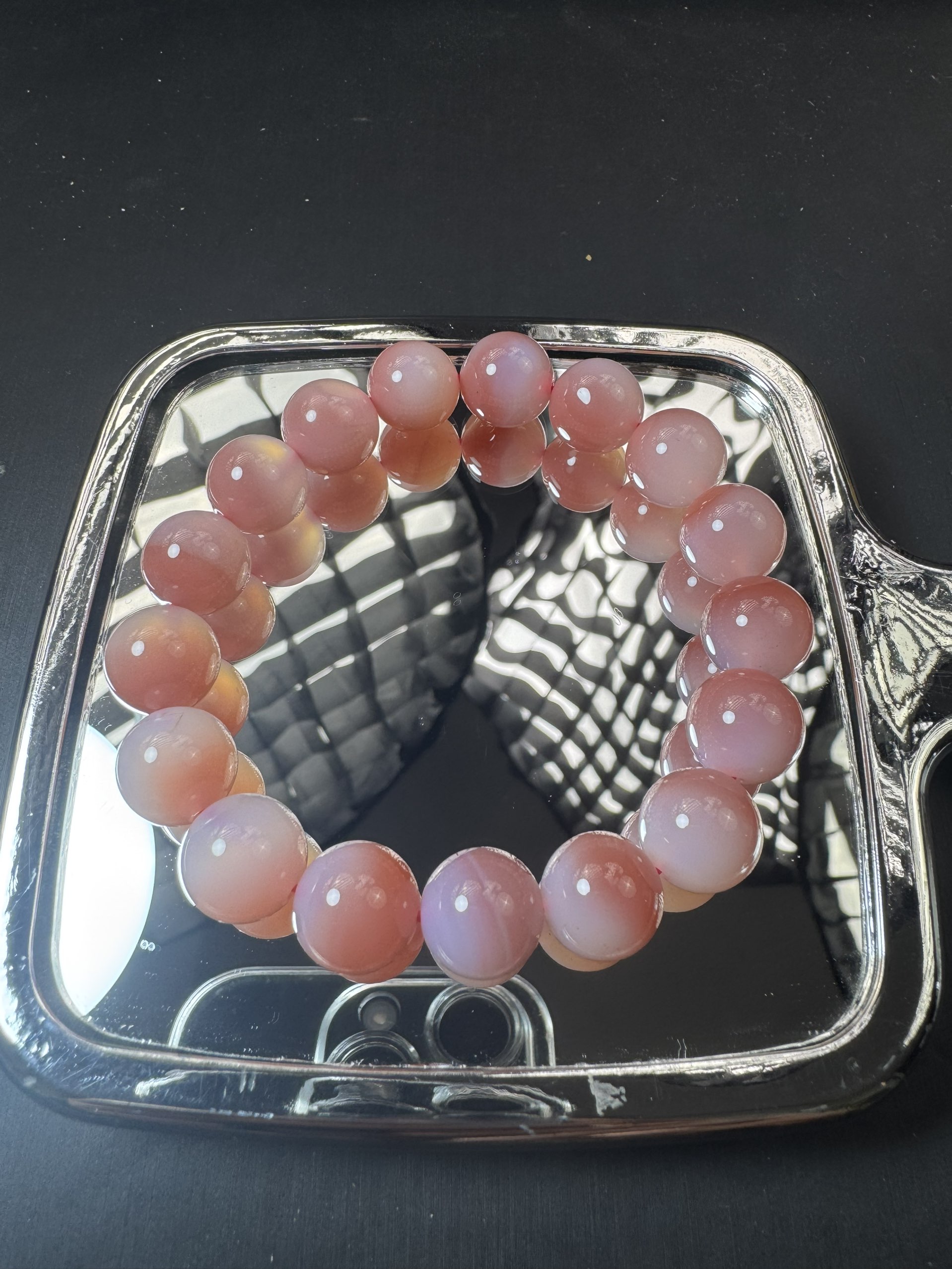 A765 天然盐源玛瑙手链11mm+多样性发一