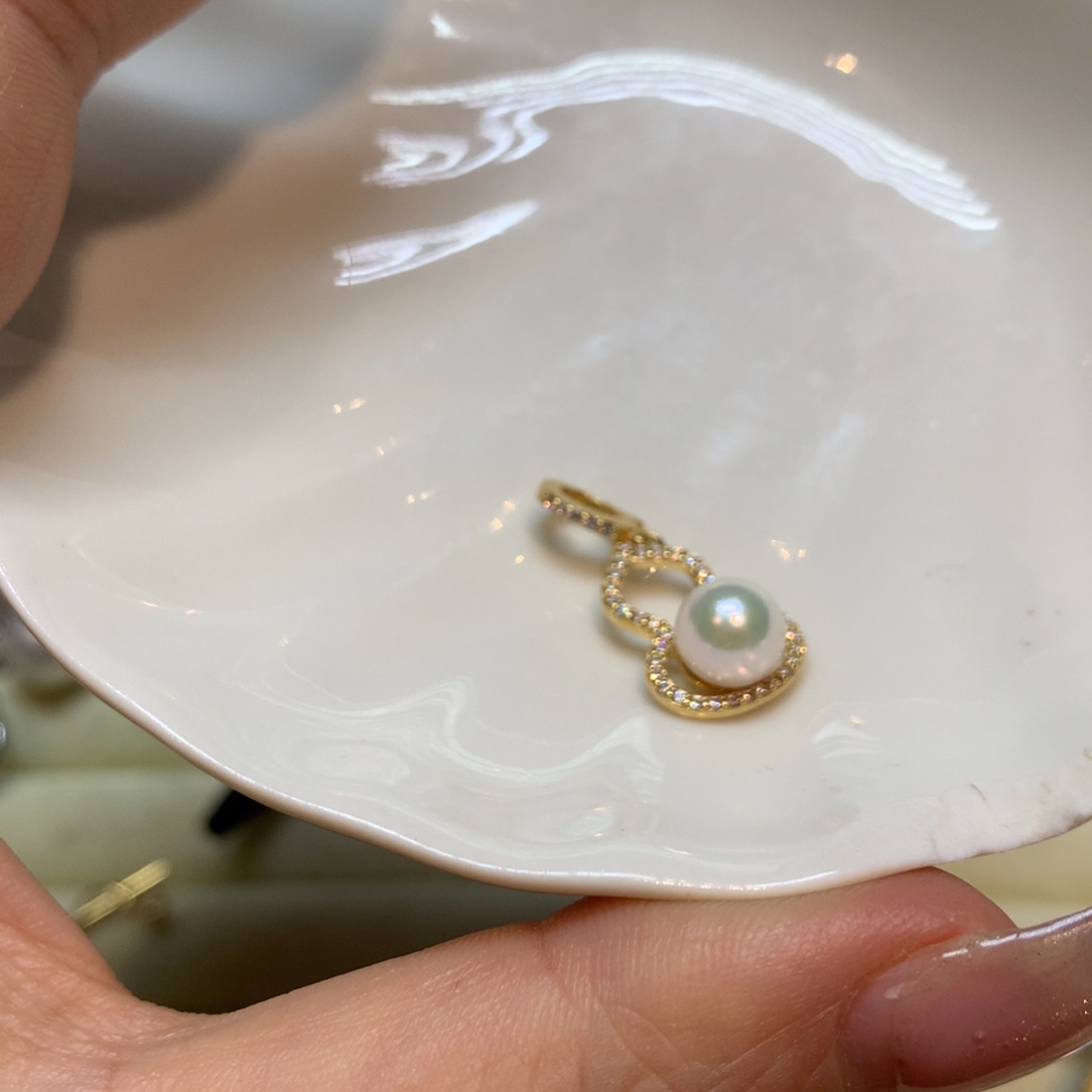 海水珍珠颈饰银S925镶嵌