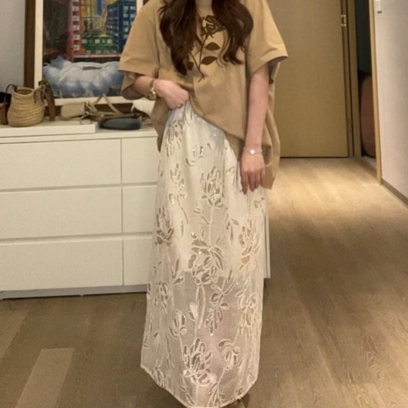 【小莲花】新中式亮片半身裙
