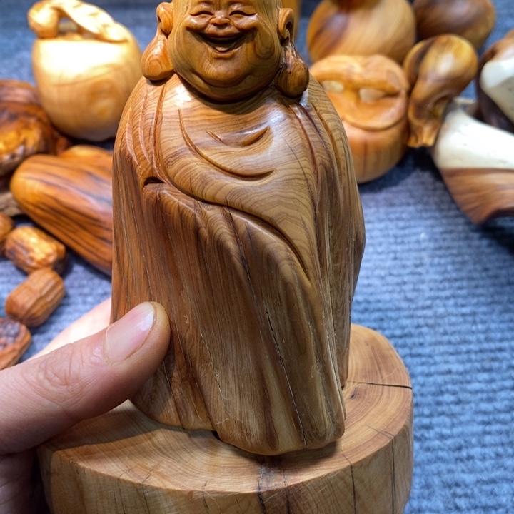 柏木（崖柏）小**学陈化老料把件手串 