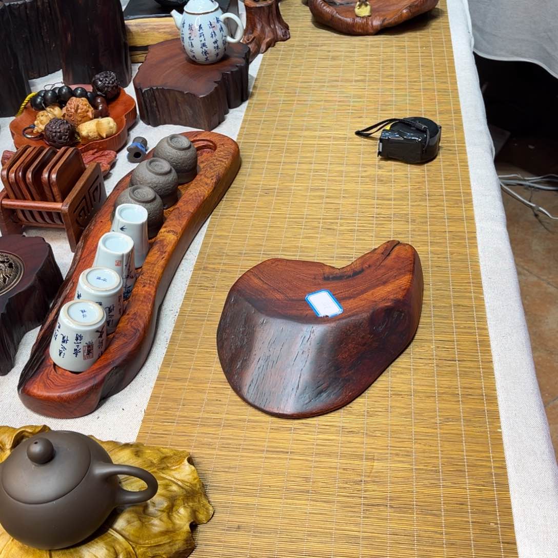 缅甸花梨壶承底座