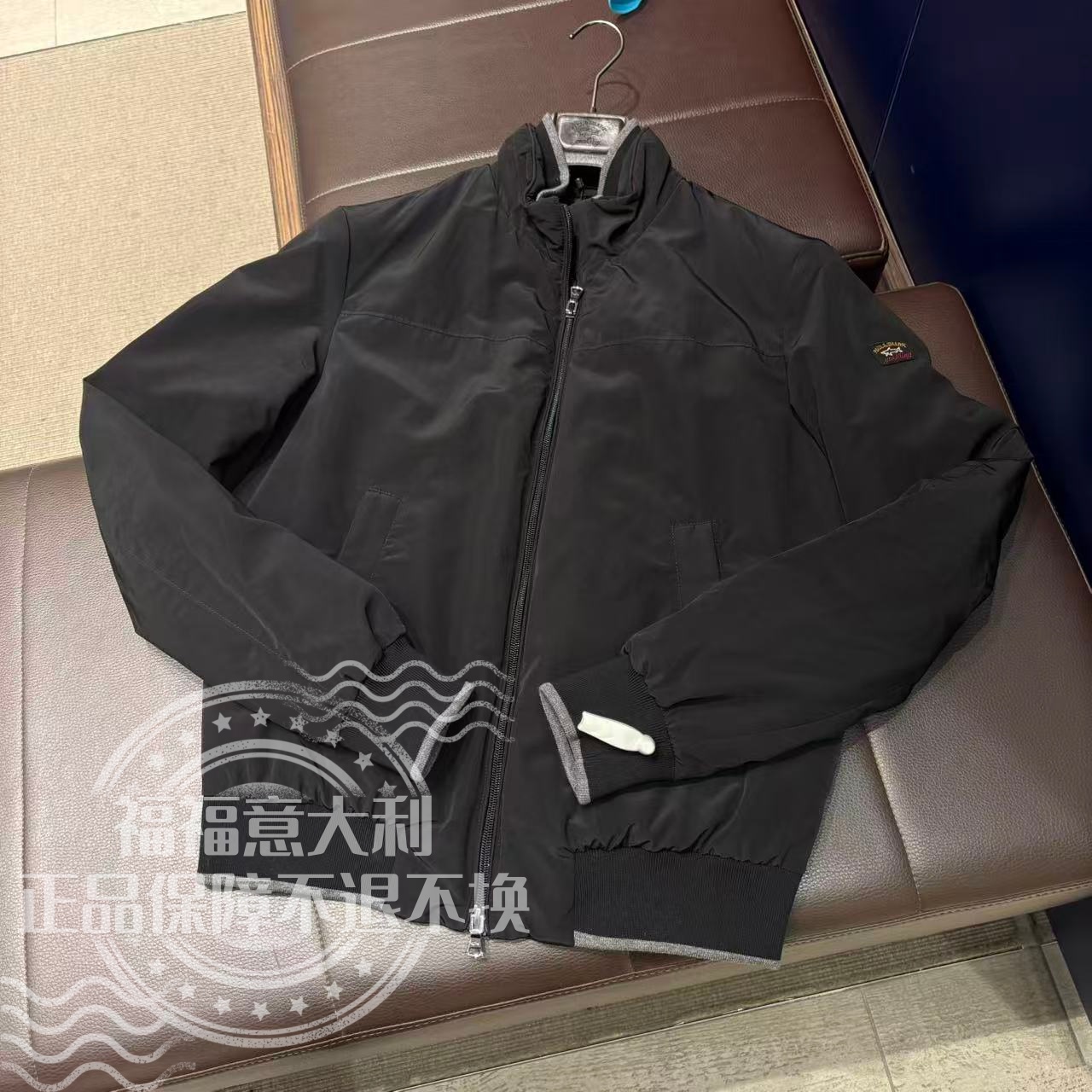 福福意大利 不退换 保鲨 男款130高温黑色棉服