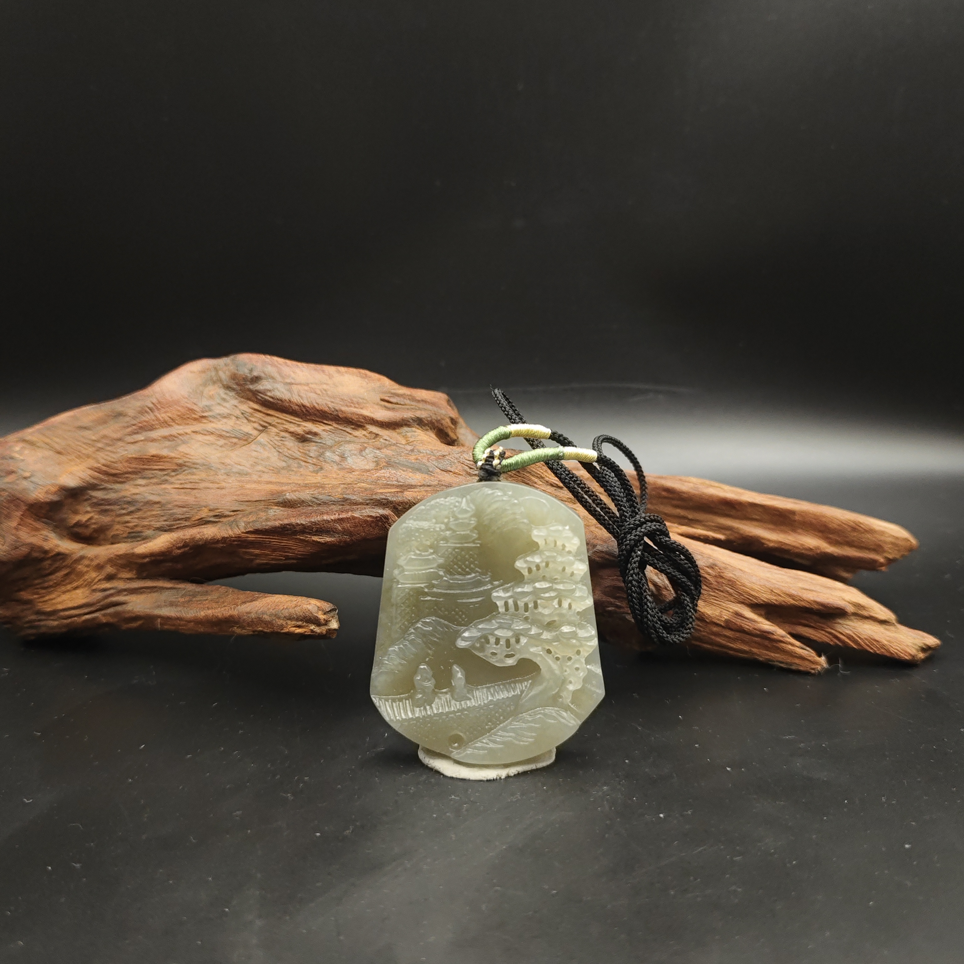 Z和田玉山水吊坠2875