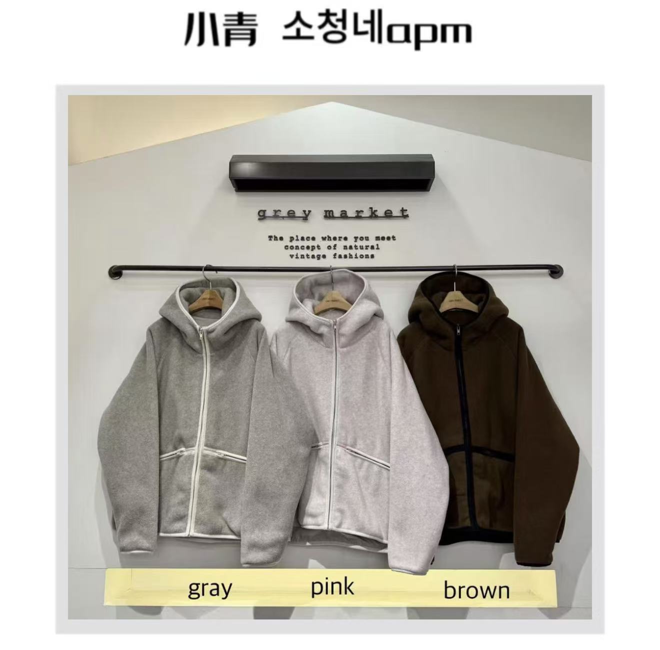 韩国东大门 蝴蝶结/ 摇粒绒连帽绒绒卫衣外套
