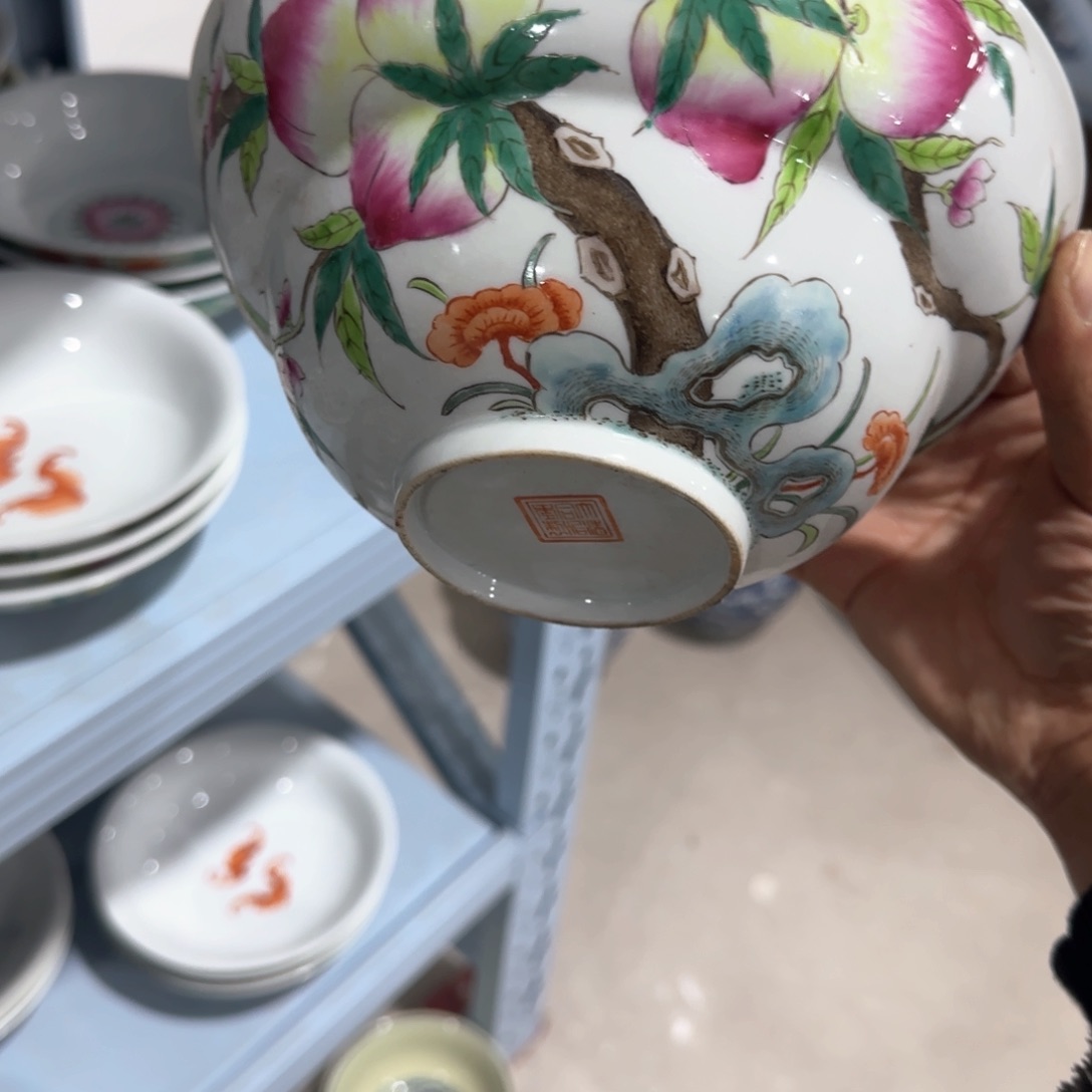 瓷片摆件手绘瓷器清库存