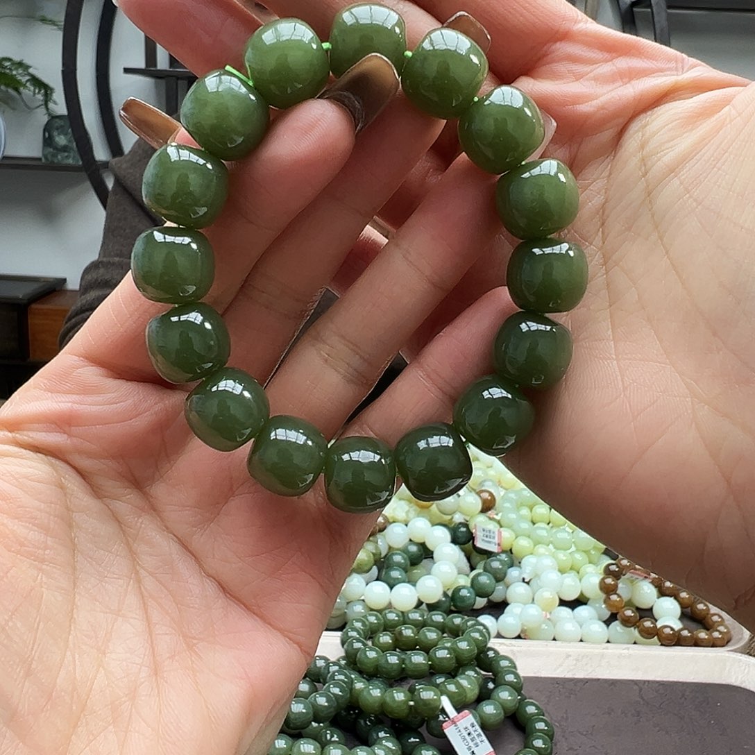 和田玉未镶嵌手链14青黄口