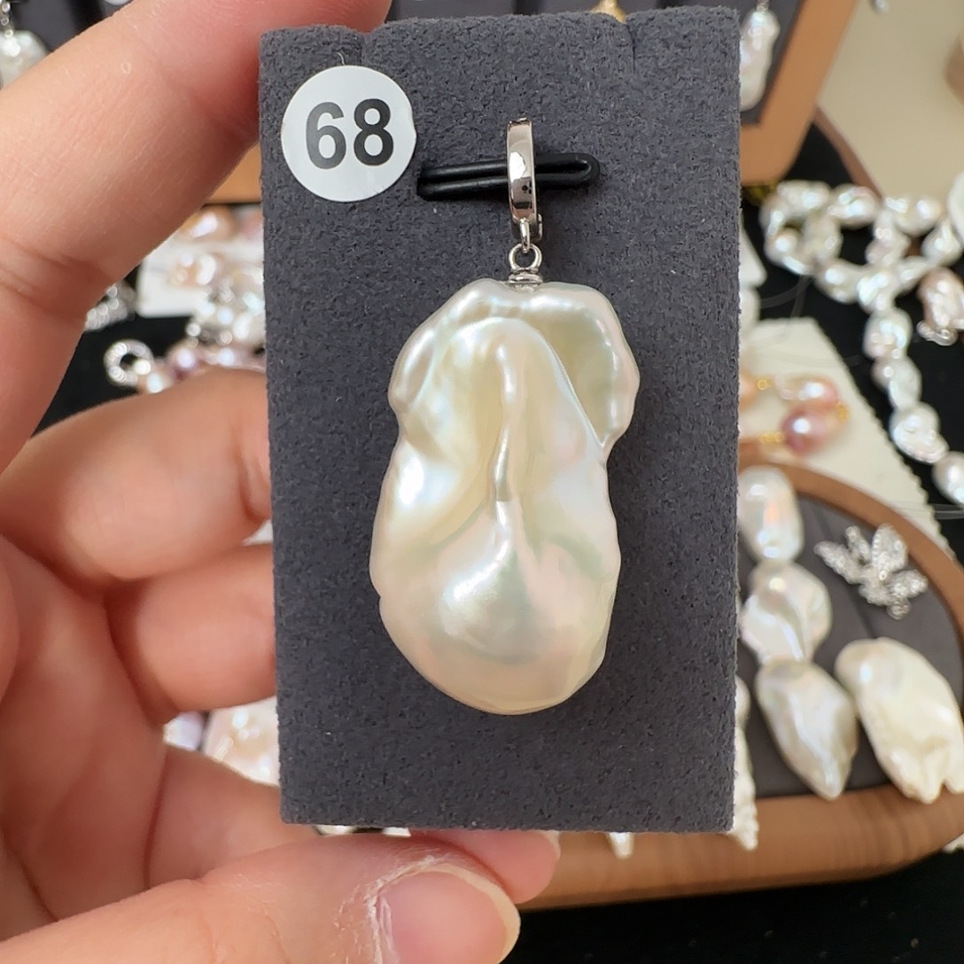 银S925镶嵌淡水珍珠颈饰